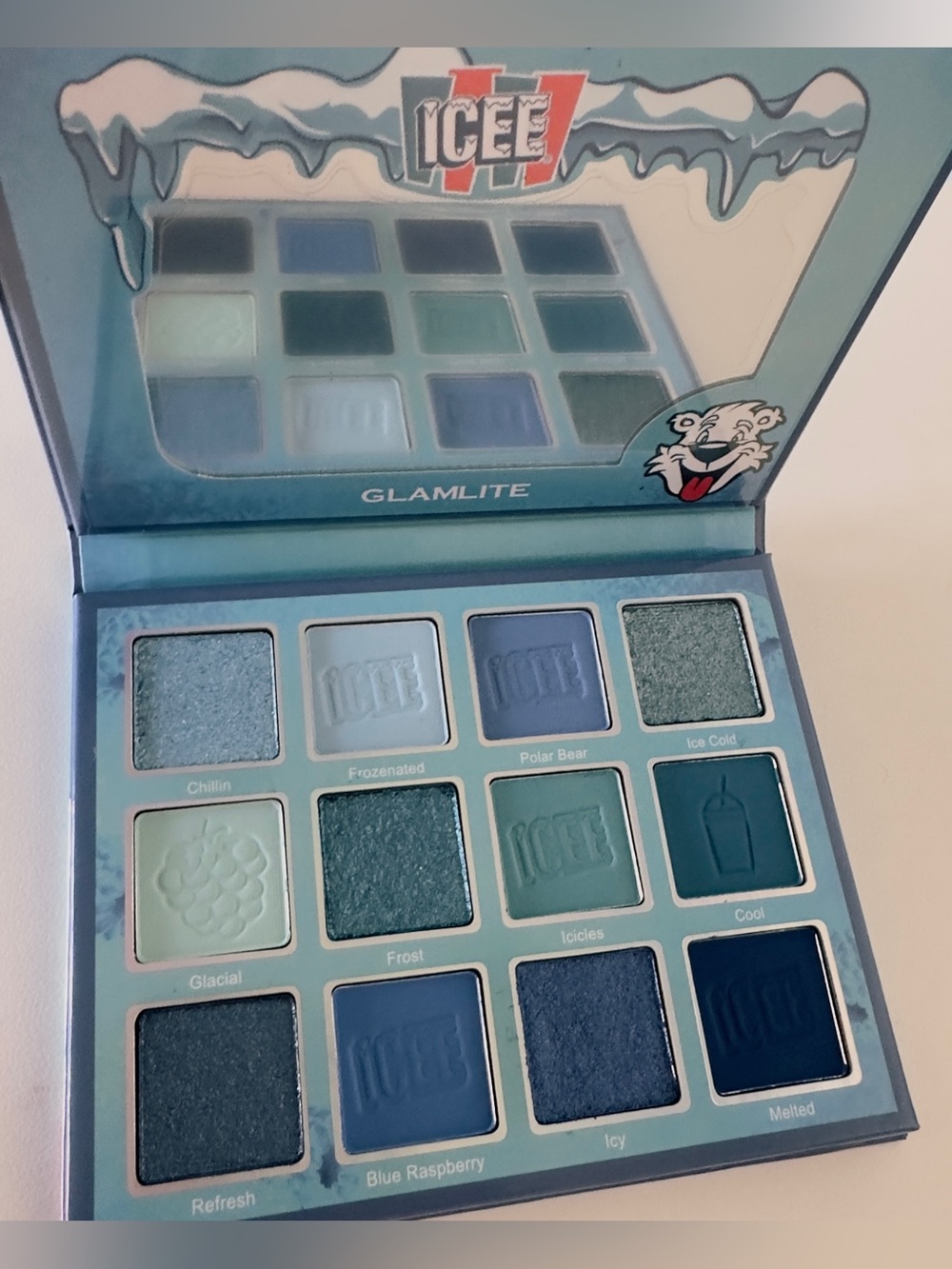 New Glamlite x ICEE Blue Raspberry Eyeshadow Palette
